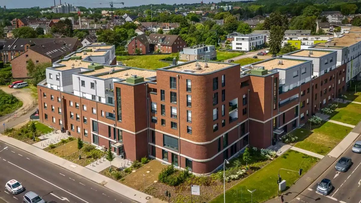 Mehrfamilien-Wohnanlage aus der Luft